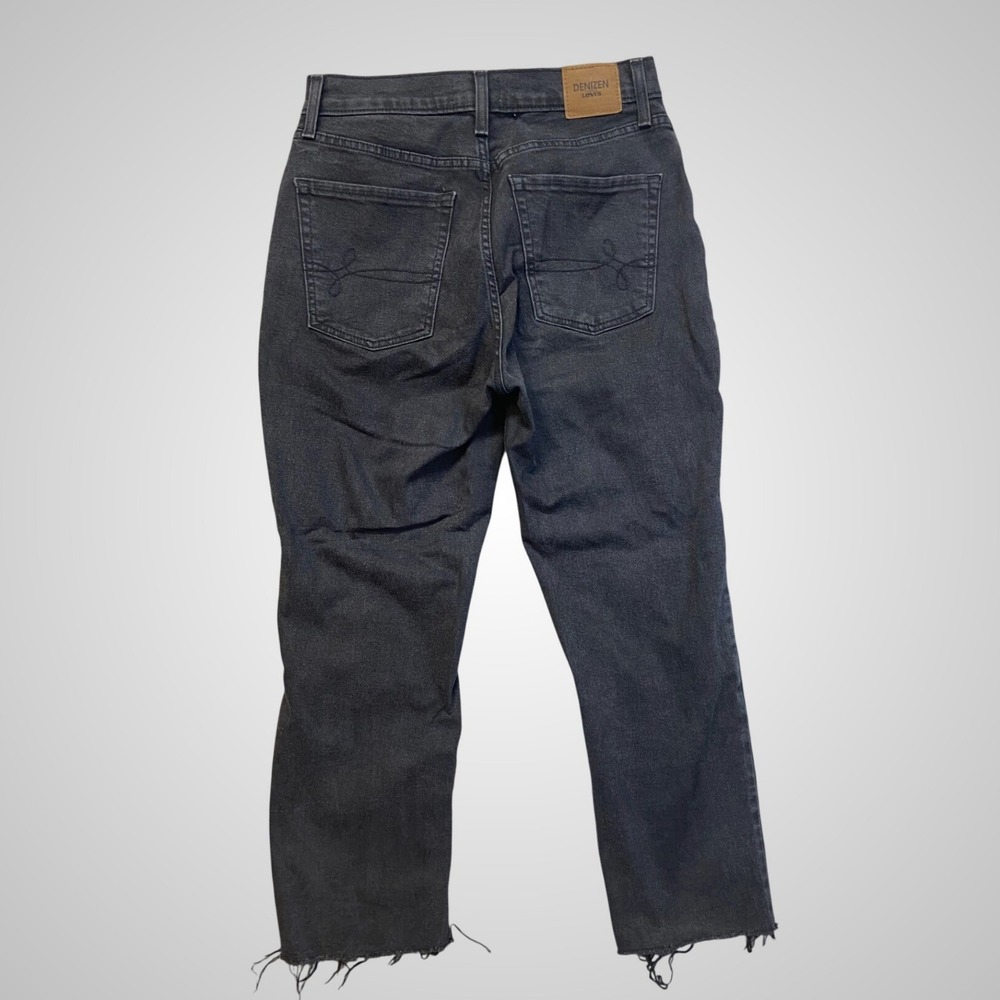 Denizen Levi's Straight Crop Jeans Womens 9/29 Black Excellent Ultra High Rise